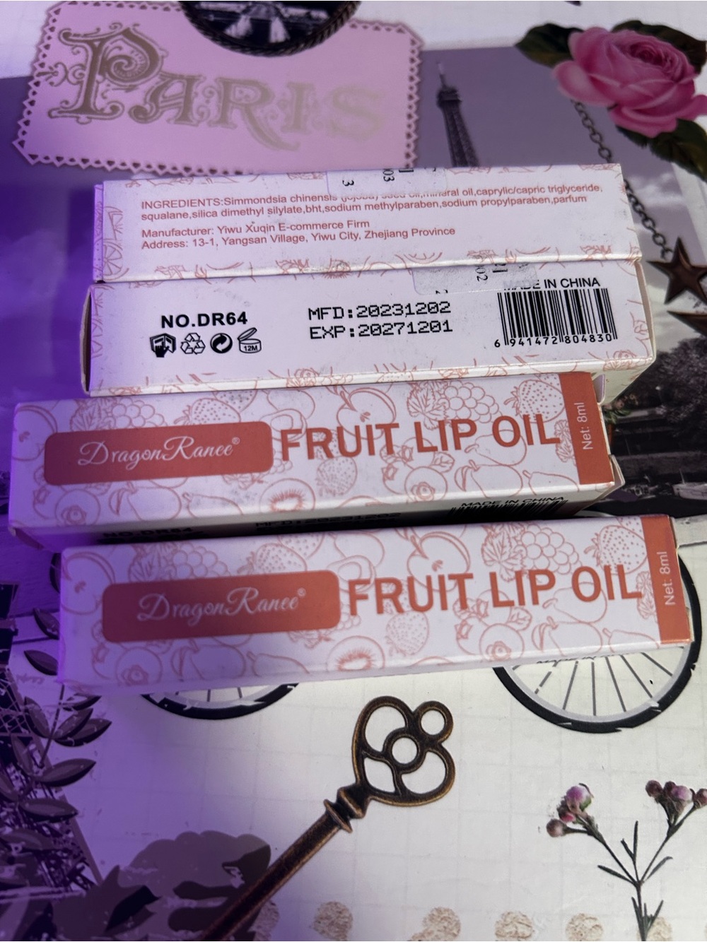 Fruit Lip Oil — Peachy Pink Hydrating Shine